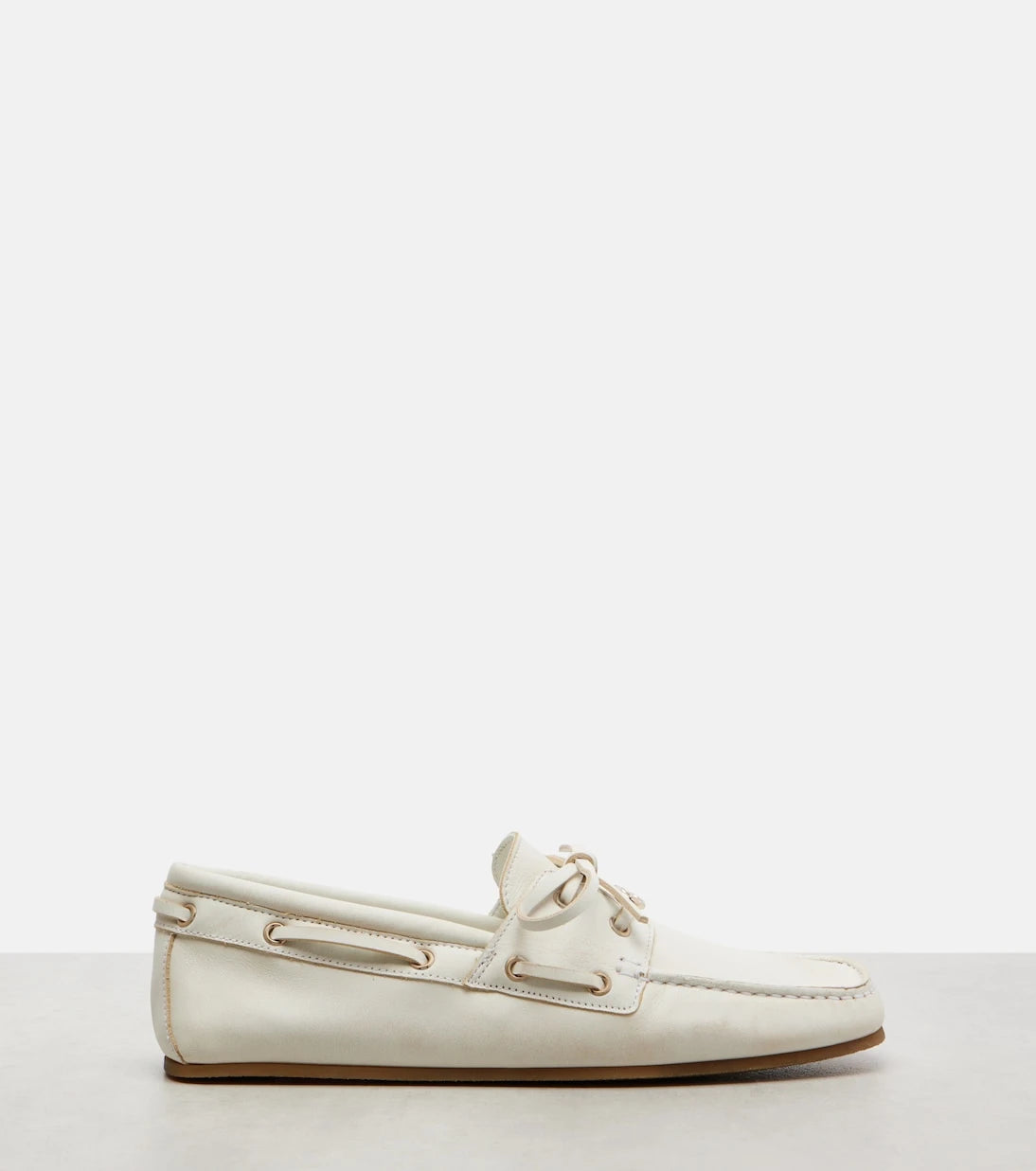 Gucci - Interlocking G leather boat shoes