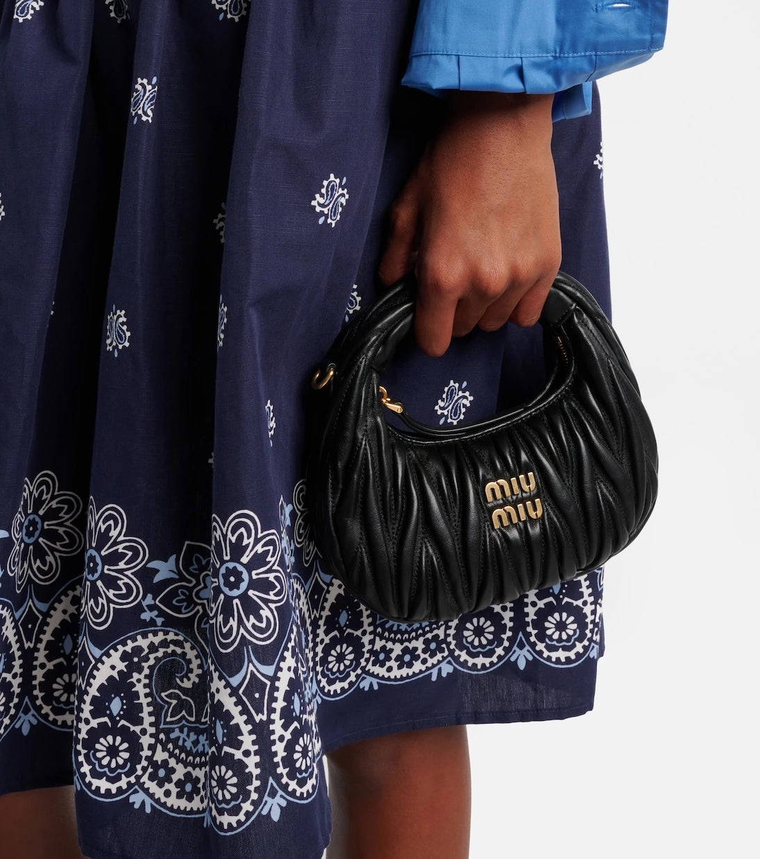 Miu Miu - Wander Mini matelassé leather tote bag
