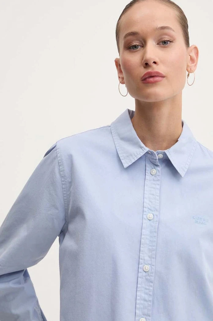 Памучна риза Guess Jeans
