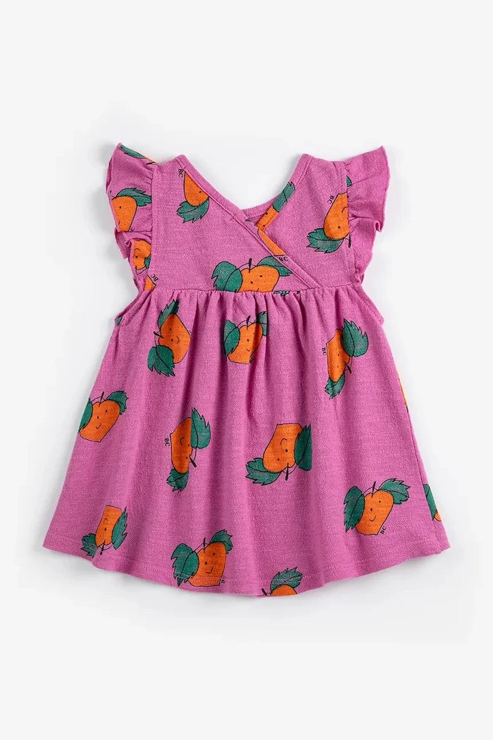 Бебешка памучна рокля Bobo Choses Tangerine