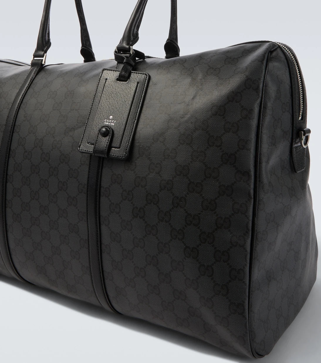 Gucci - GG canvas leather-trimmed duffel bag