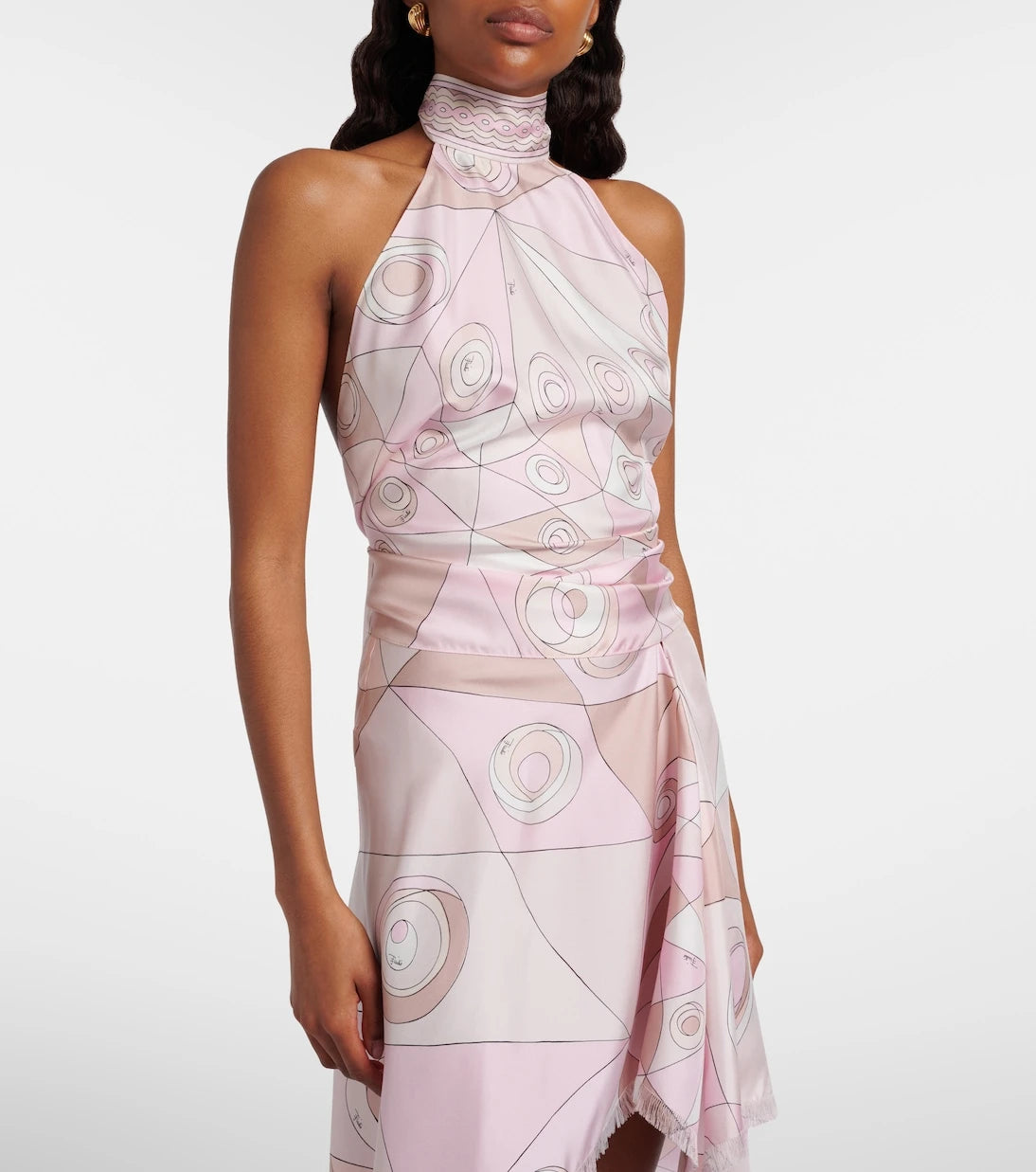 Pucci - Occhi silk twill top