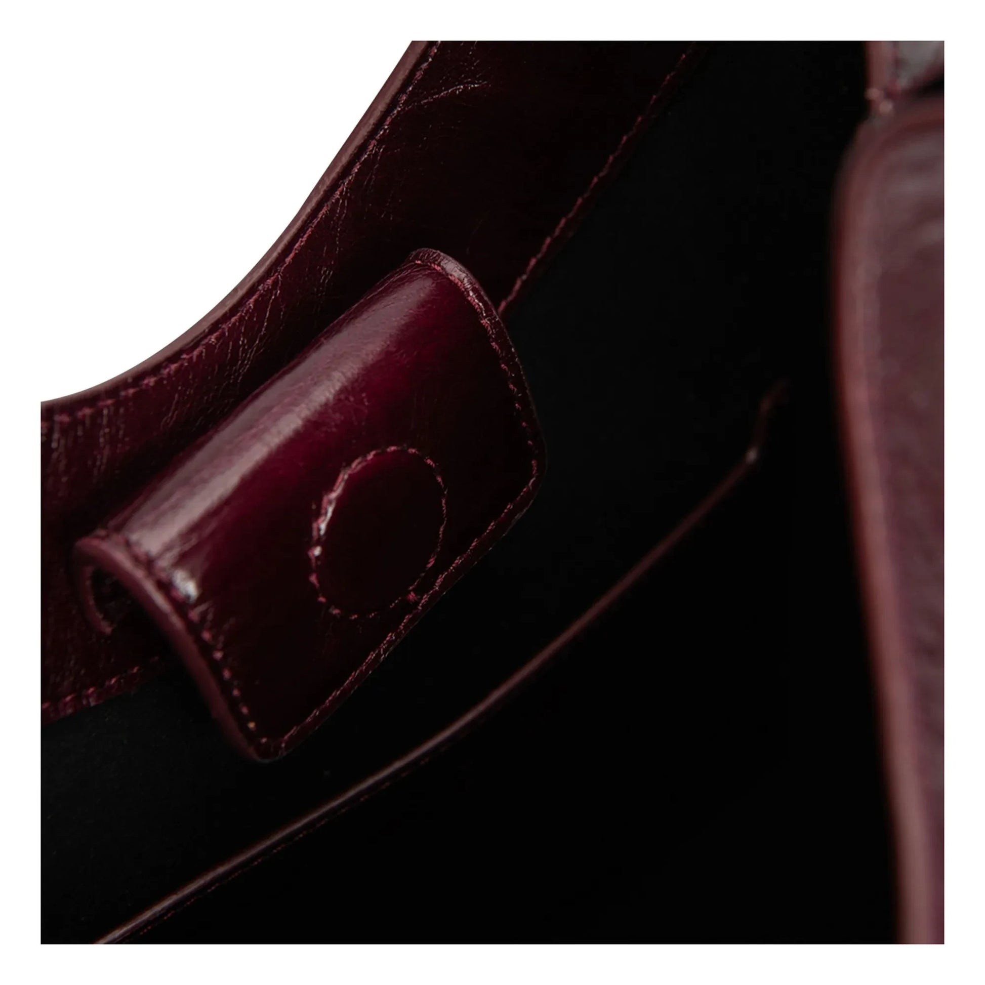 BY FAR - Amber Folio Leather bag | Burgundy