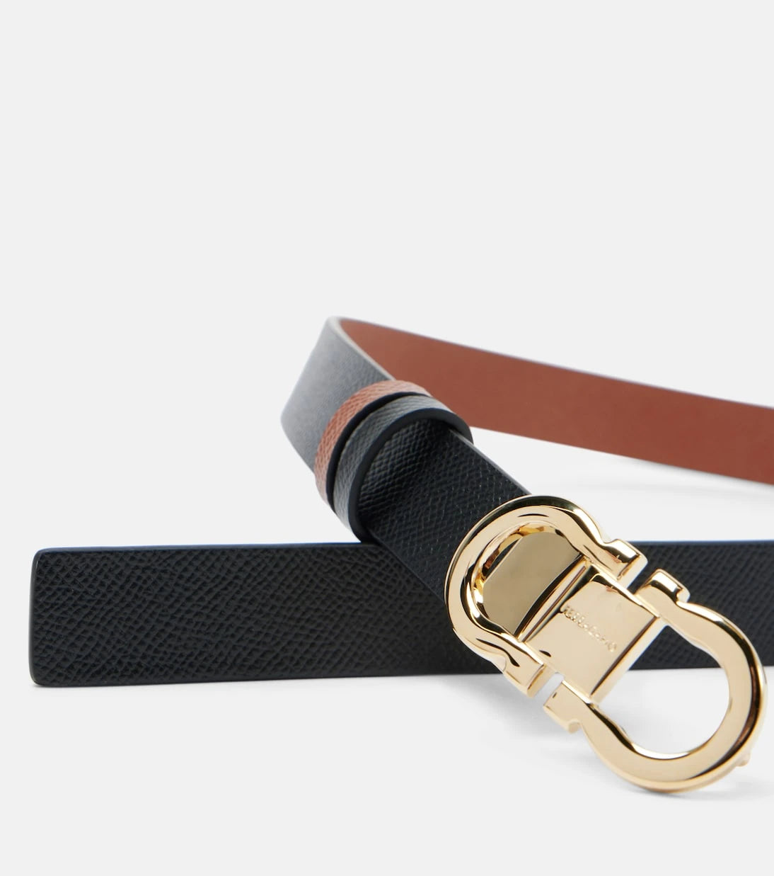 Ferragamo - Gancini reversible leather belt