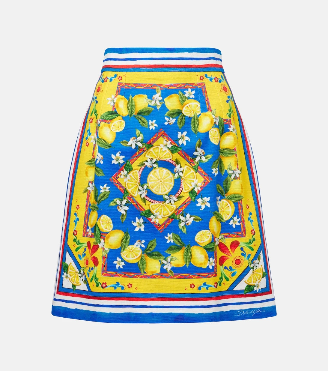 Dolce&Gabbana - Printed cotton-blend miniskirt