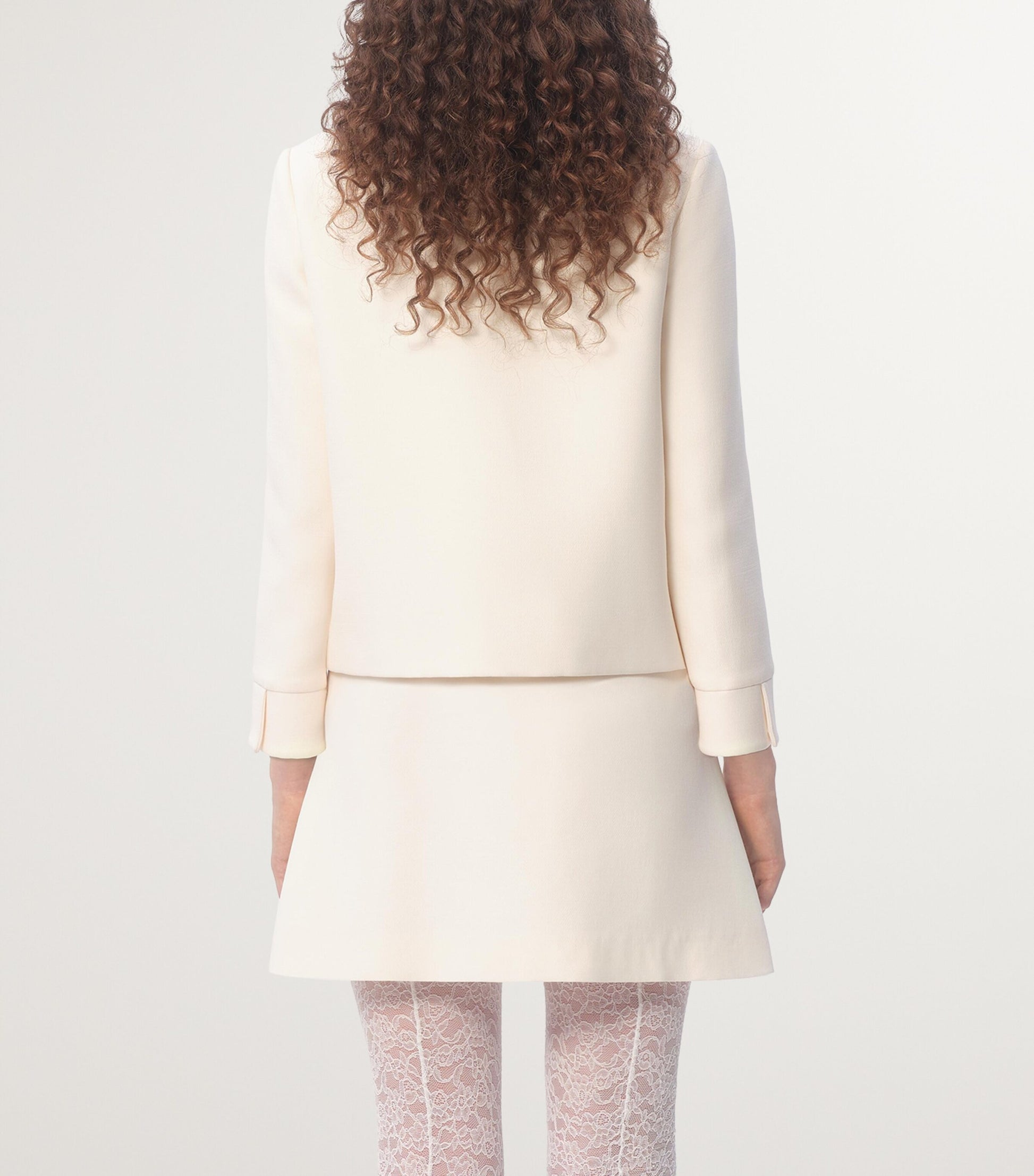 Valentino Ivory Wool-Silk Coat