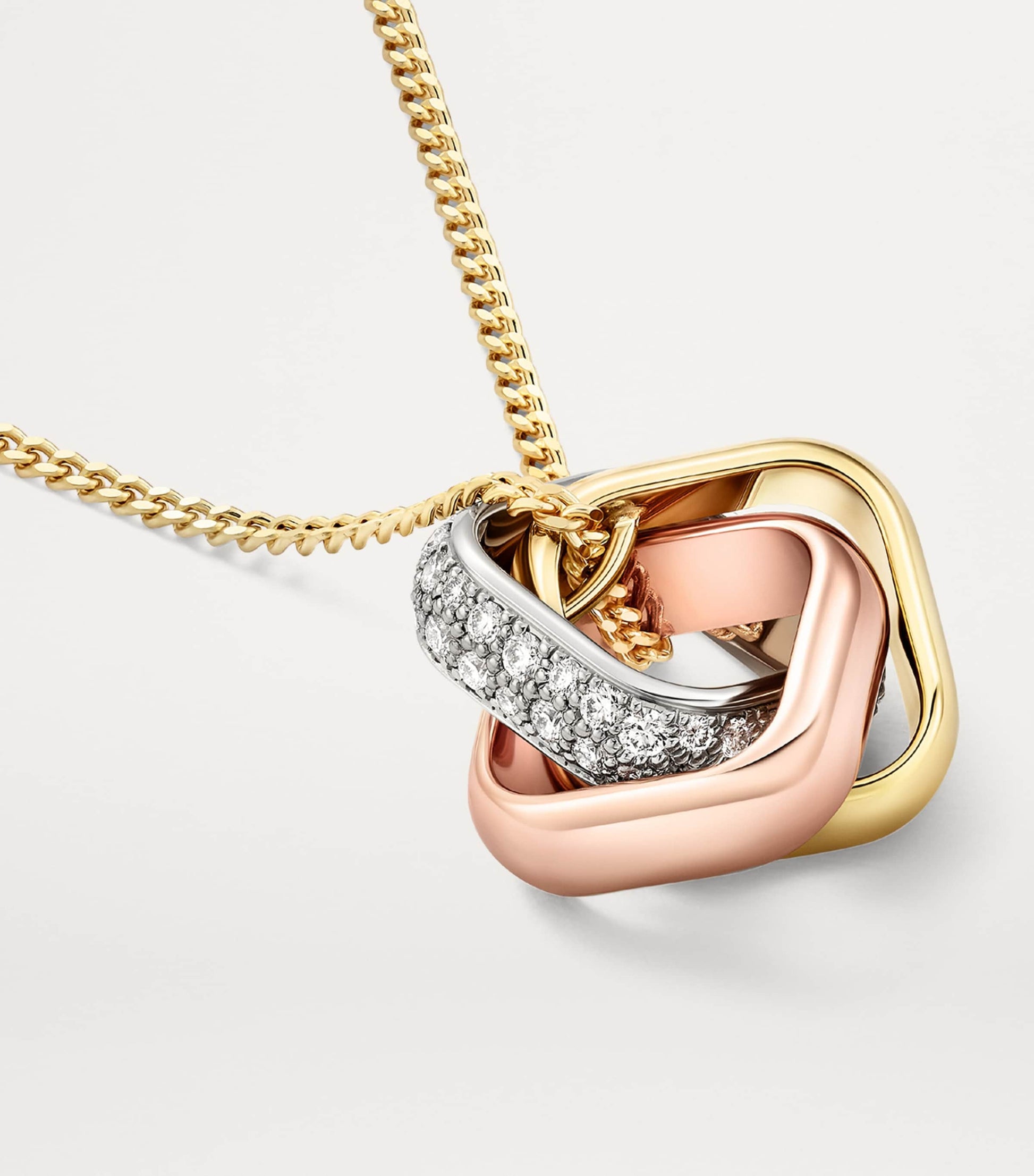 Cartier Gold and Diamond Trinity Necklace