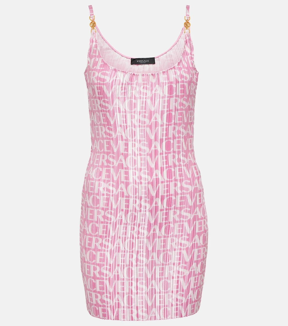 Versace - Medusa '95 logo plissé minidress