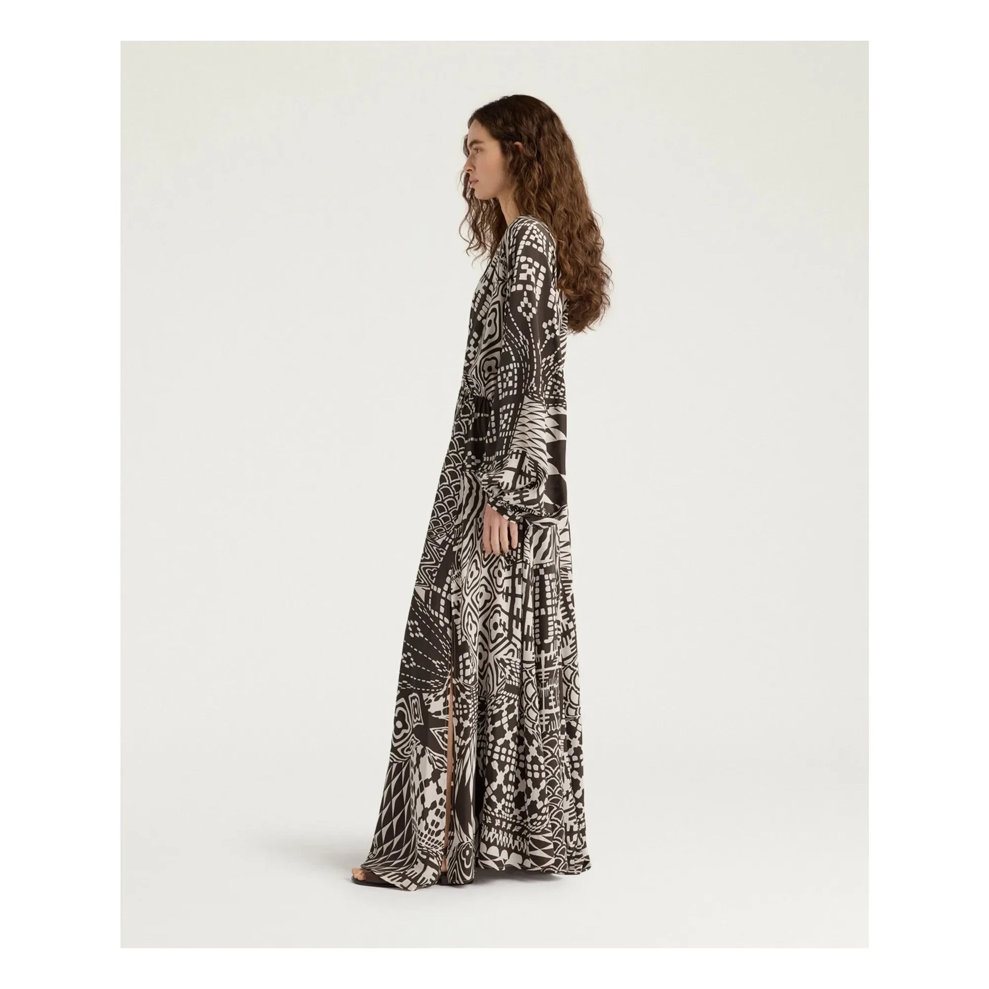 Momoni - Francisco silk dress | Chocolate