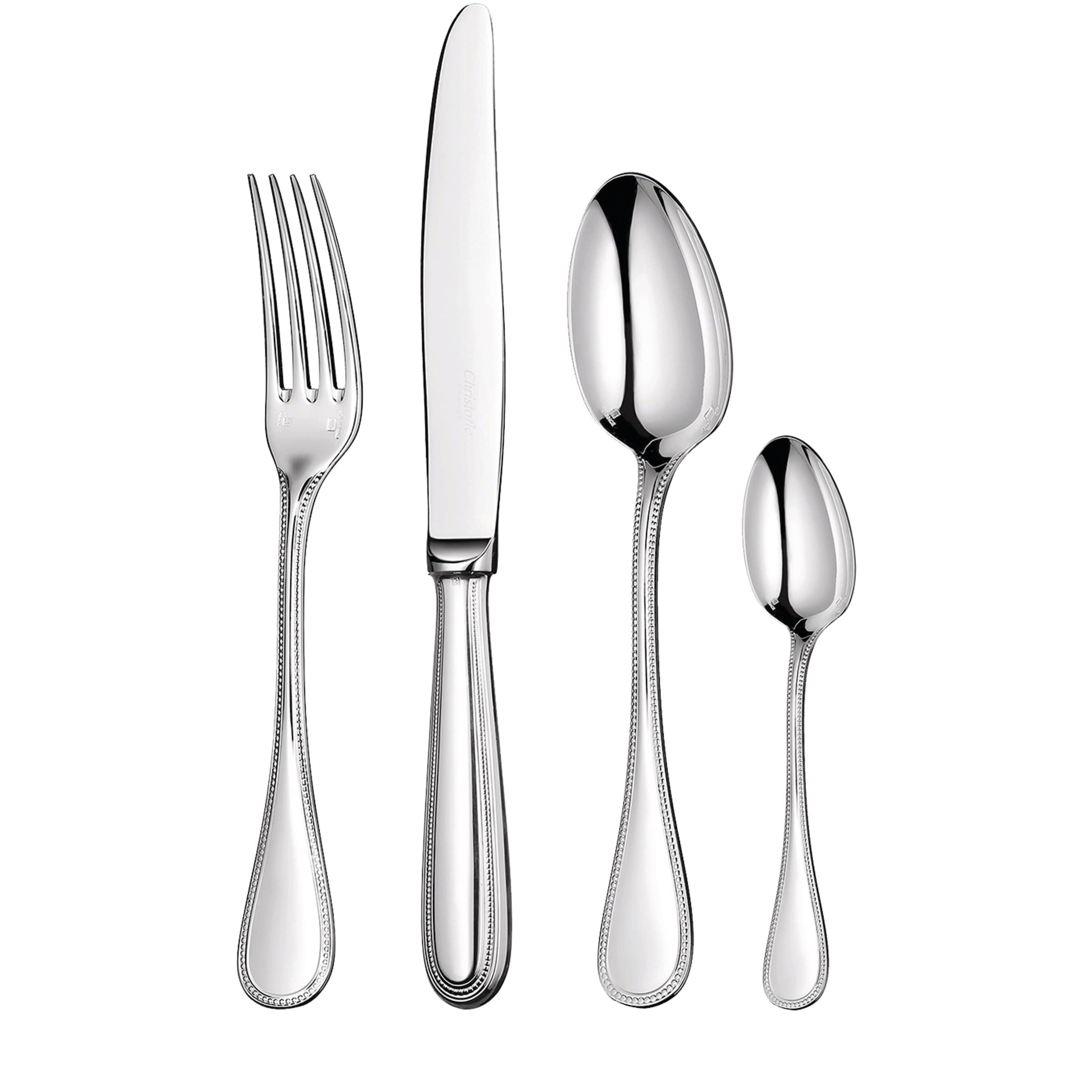 Christofle Perles Silver-Plated 24-Piece Cutlery Set