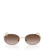 0RB3707 Metal Oval Sunglasses