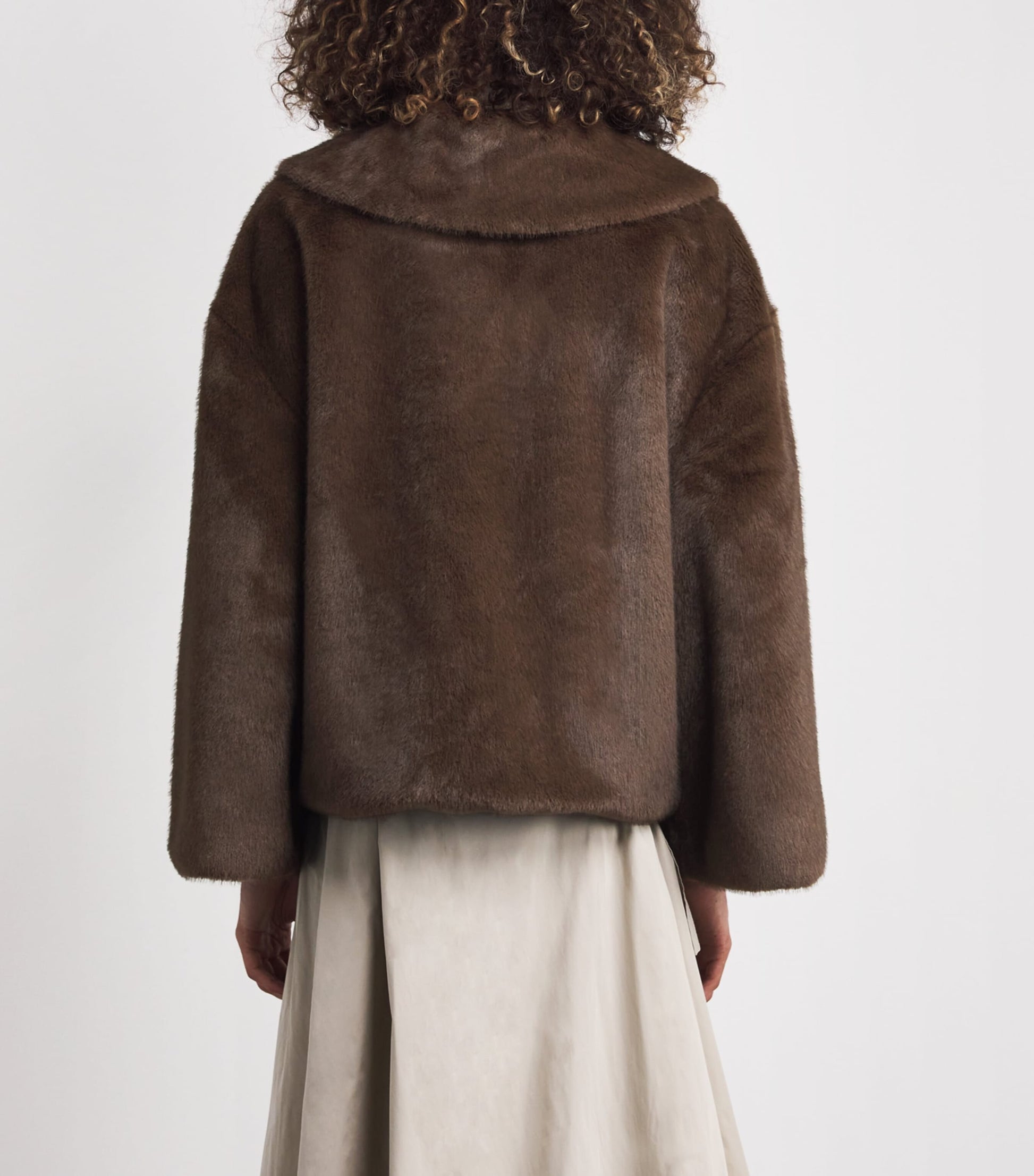 Black Faux Fur Jacquie Coat