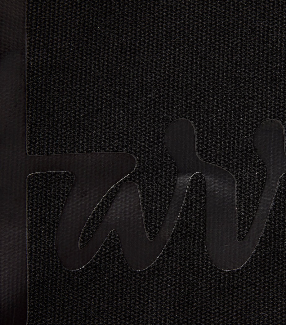 Harrods Black Medium Cotton Logo Pouch