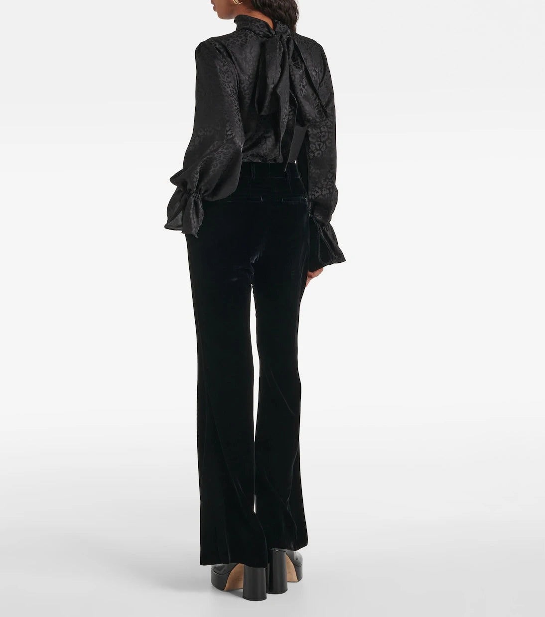 Nina Ricci - Velvet bootcut pants