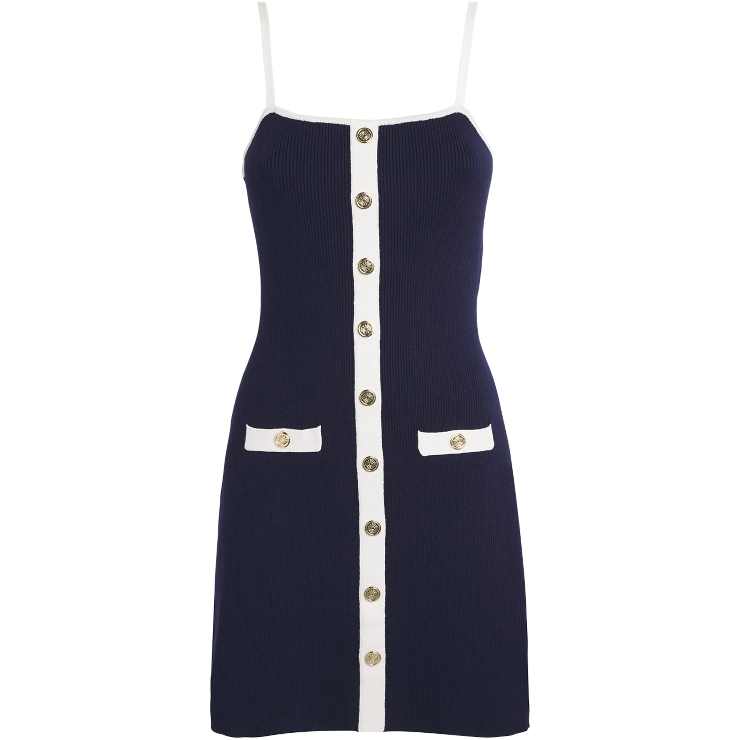 Blue Knitted Mini Dress