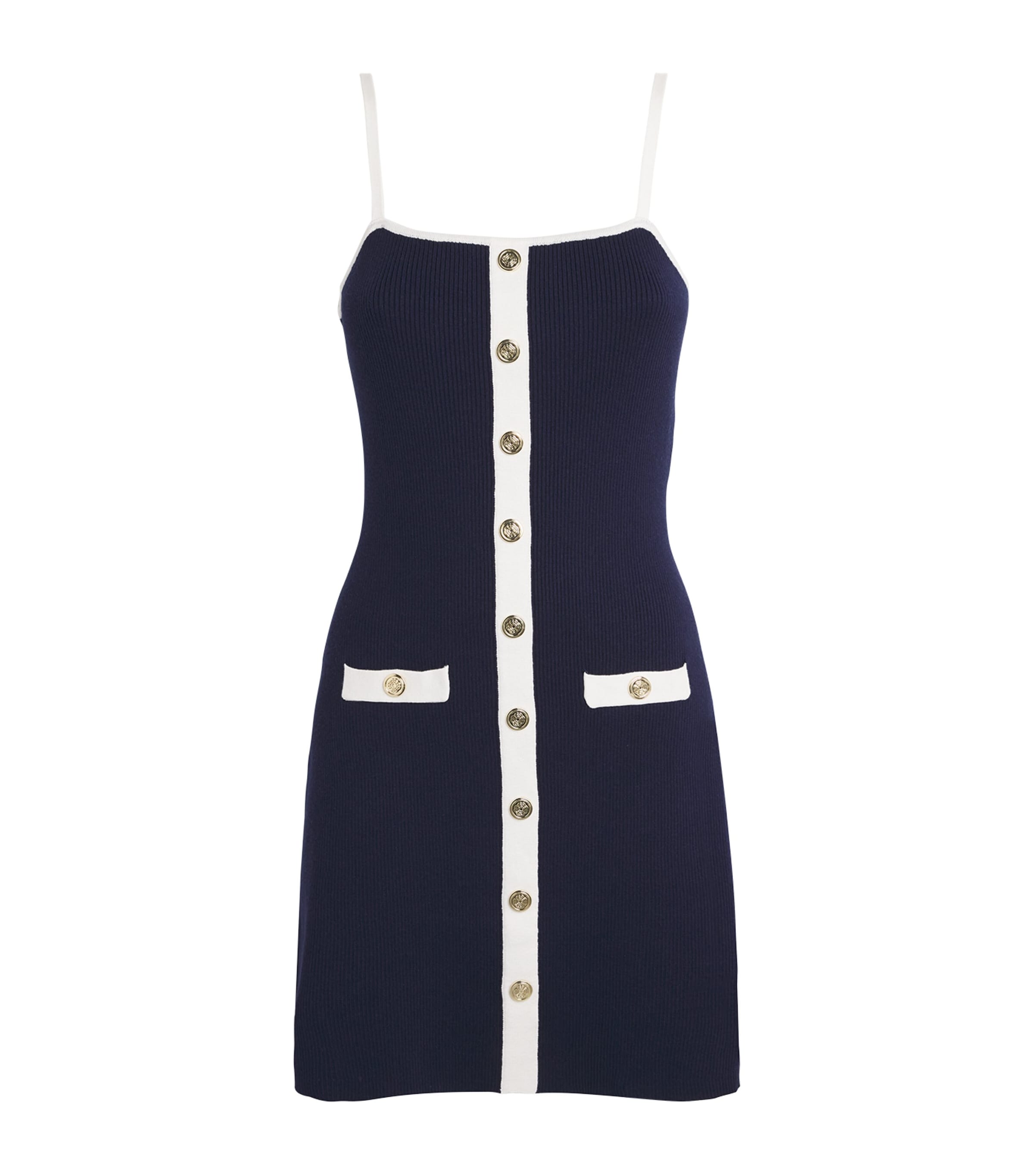 Blue Knitted Mini Dress