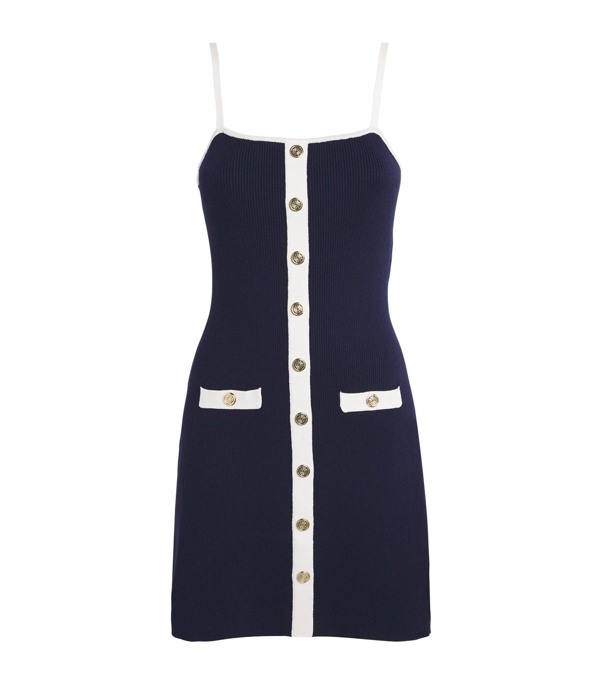 Blue Knitted Mini Dress