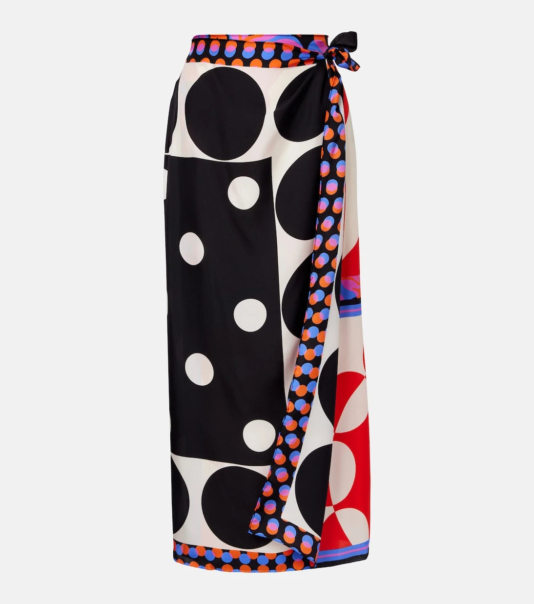 Dries Van Noten - Printed silk wrap skirt