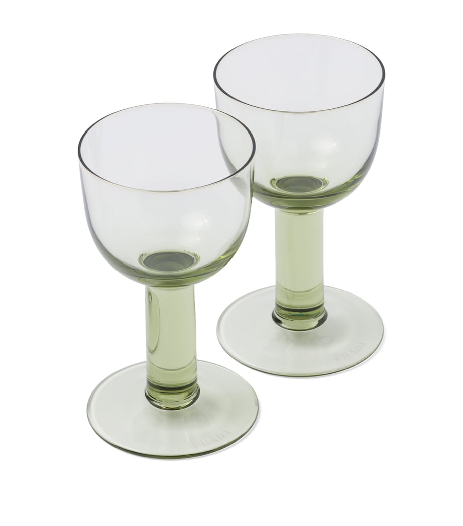 Set of 2 Plinth White Wine Glasses