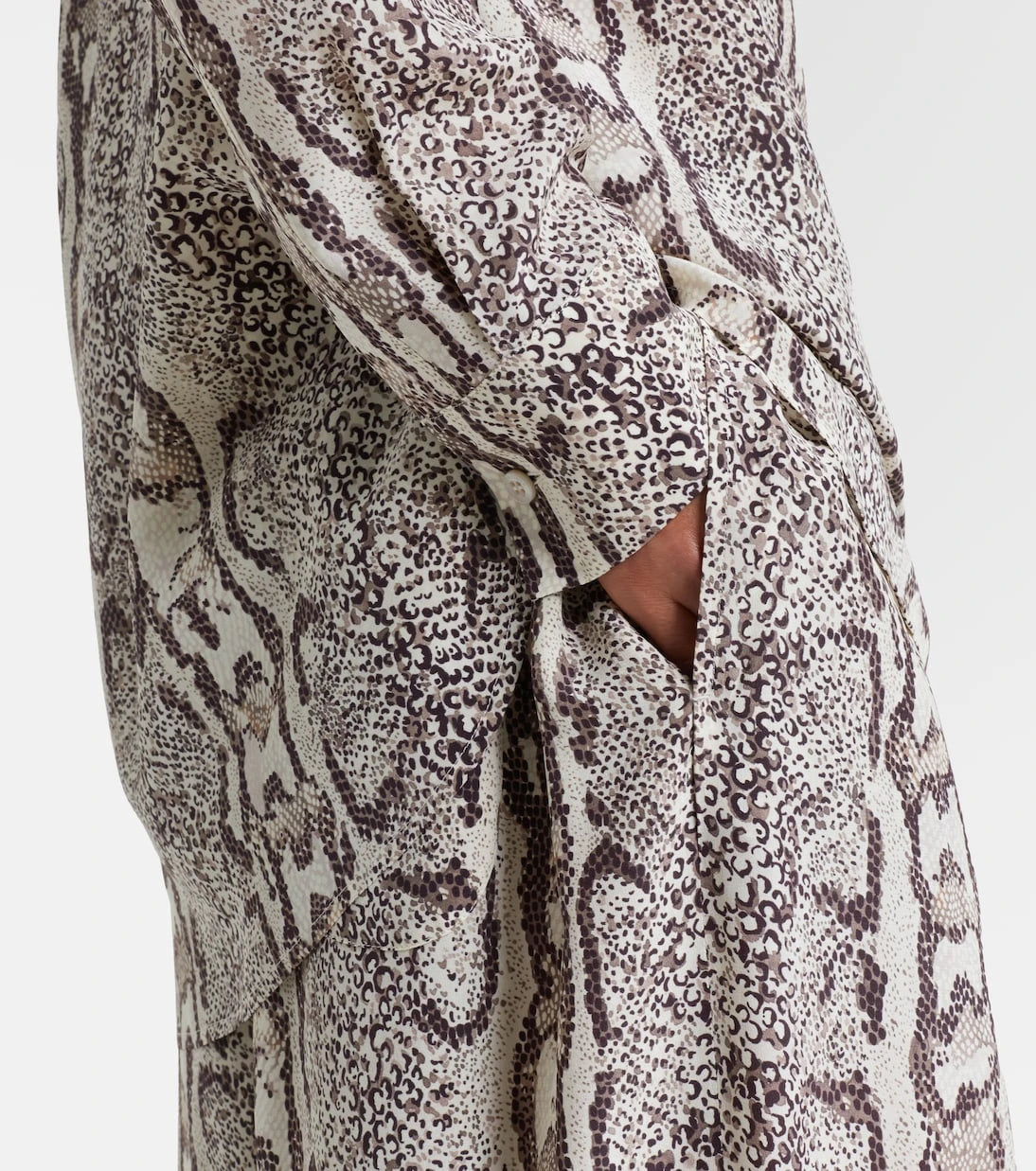 Balenciaga - Snake-print silk shirt