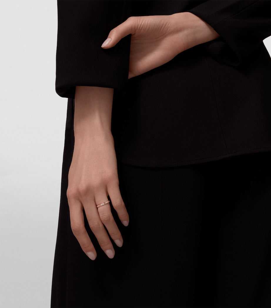 White Gold and Diamond LOVE Ring