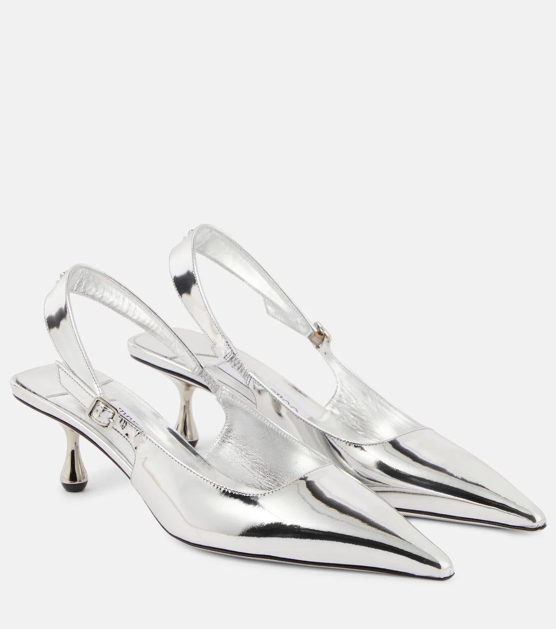 Jimmy Choo - Amel metallic leather slingback pumps