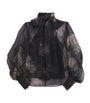 Zimmermann Black Silk Hypnotic Pussybow Blouse