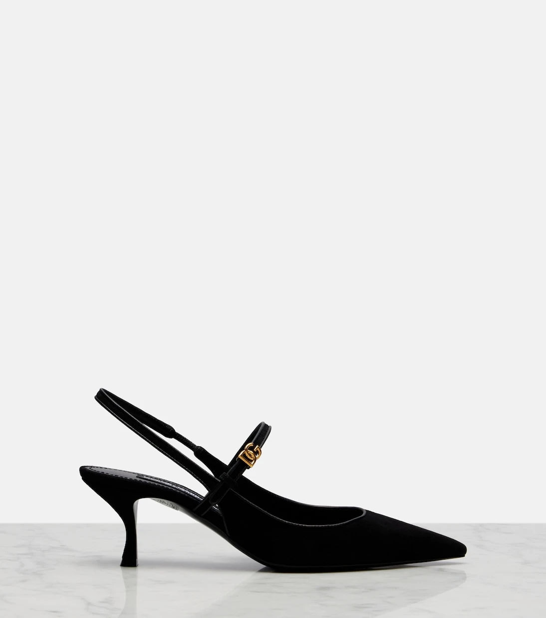 Dolce&Gabbana - Suede slingback pumps