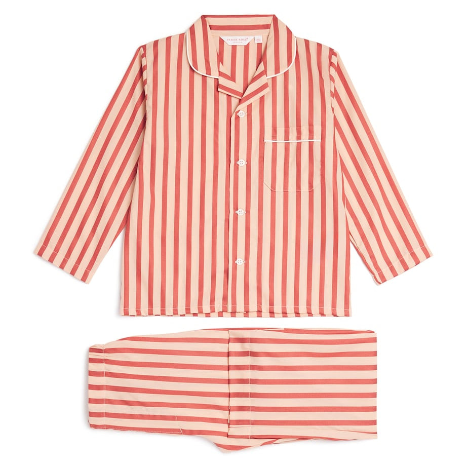 Derek Rose Kids Cotton Stripe Capri Pyjamas (3-16 Years)
