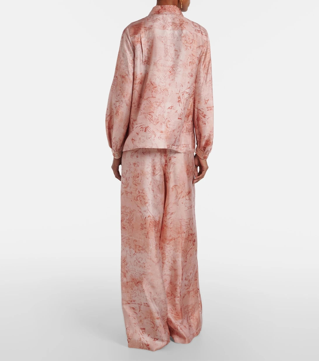 Max Mara - Zirlo printed silk twill wide-leg pants