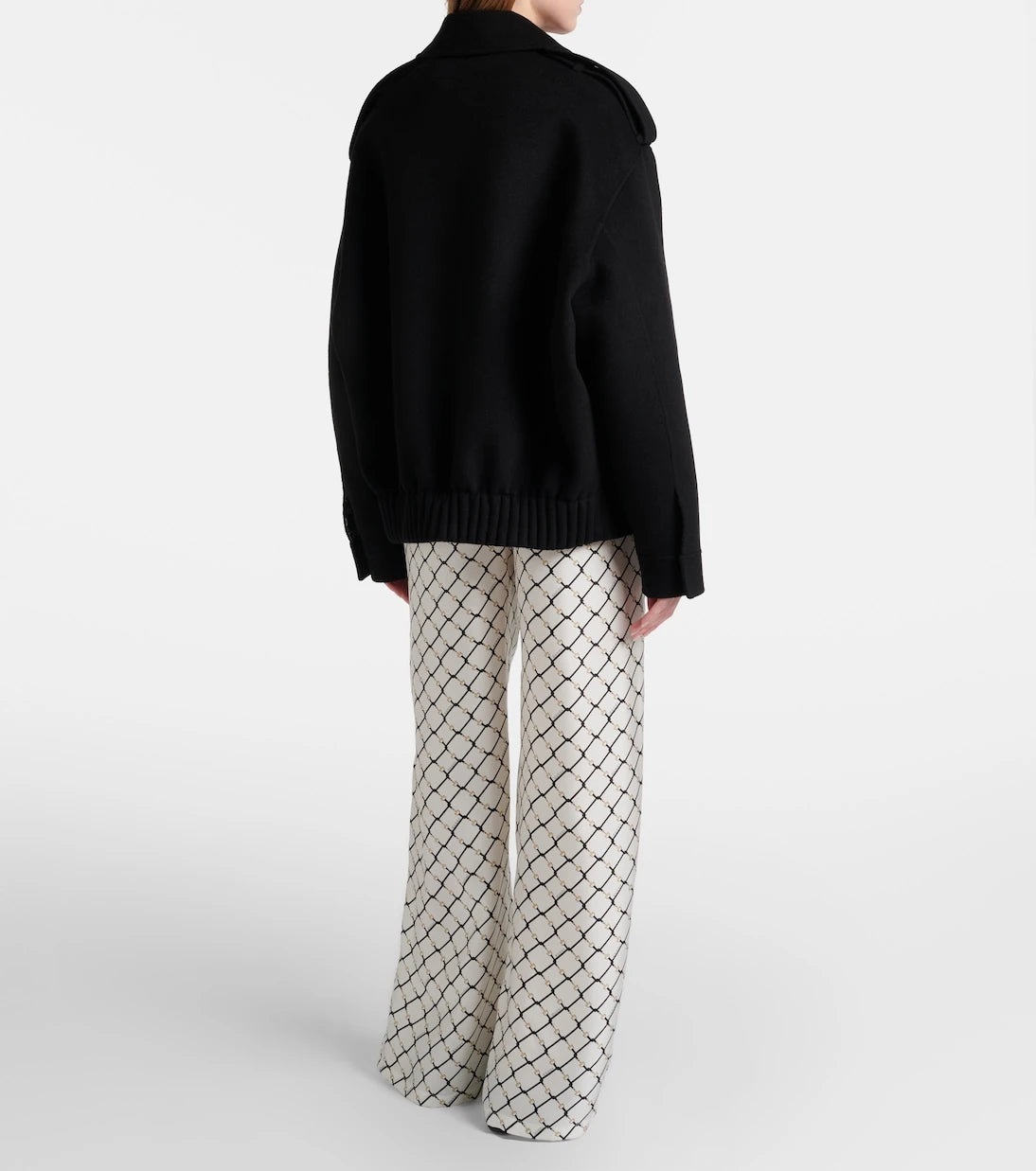 Gucci - Horsebit silk twill wide-leg pants