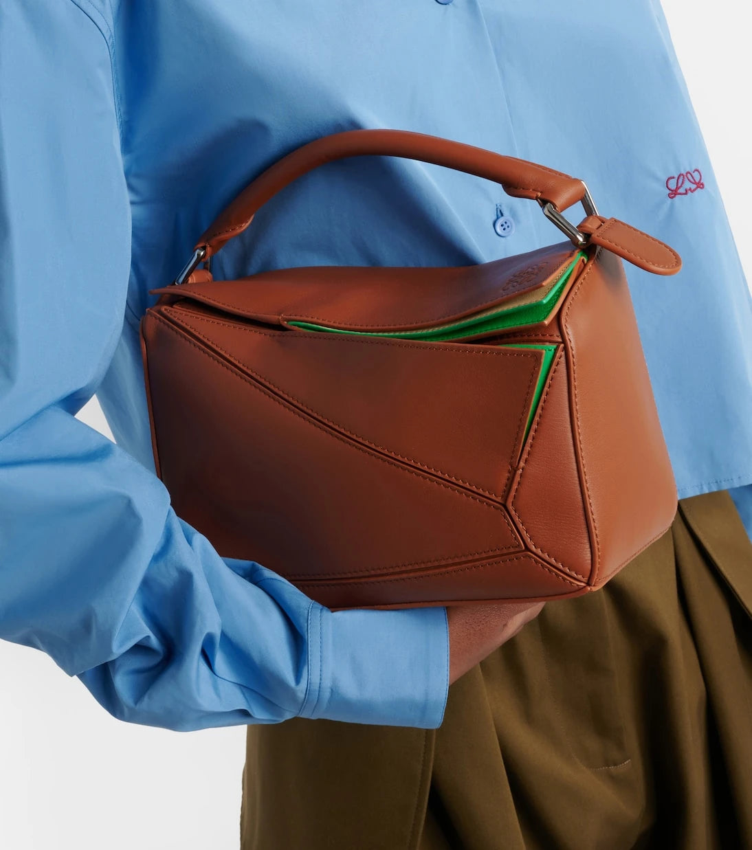Loewe - Puzzle Small layered top-handle bag