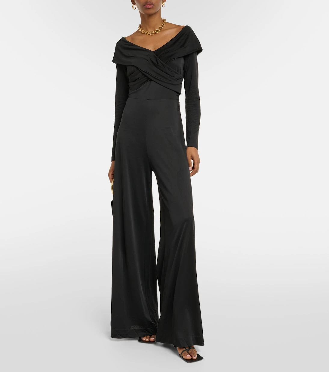 Diane von Furstenberg - Lucien jersey off-shoulder jumpsuit