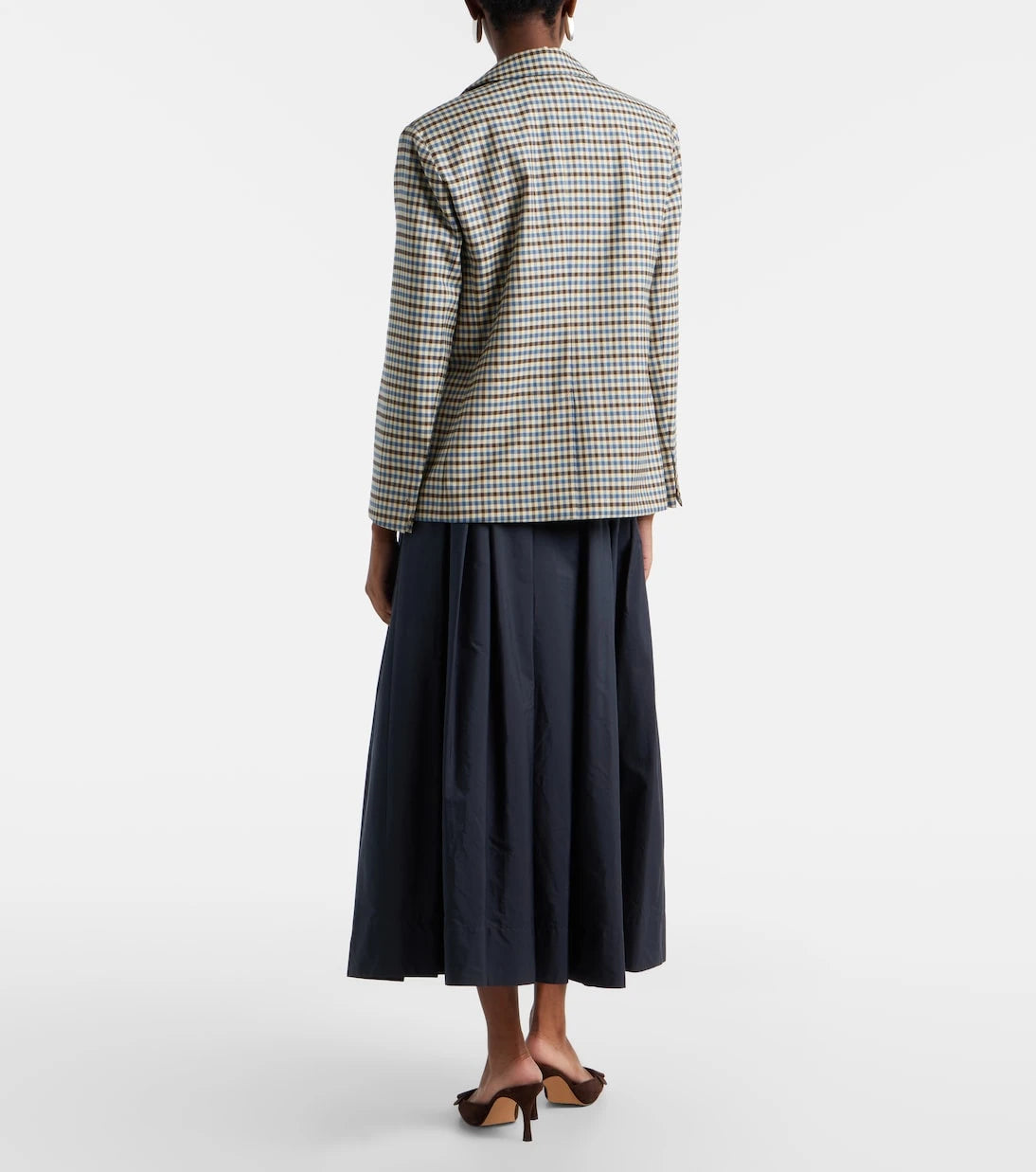'S Max Mara - Pineta pleated cotton midi skirt