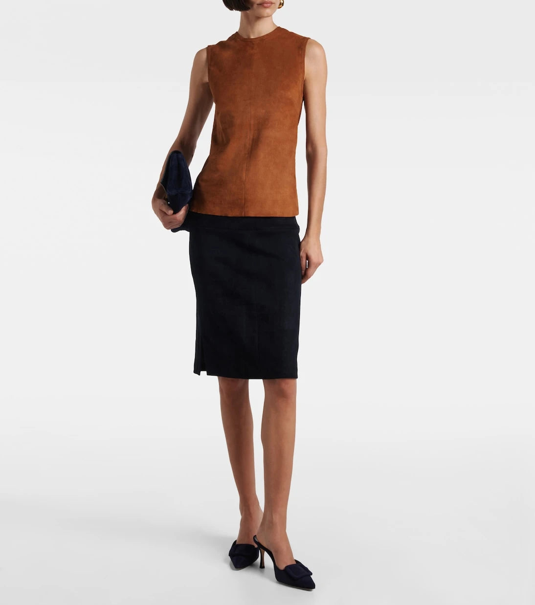 Stouls - Gin suede pencil skirt