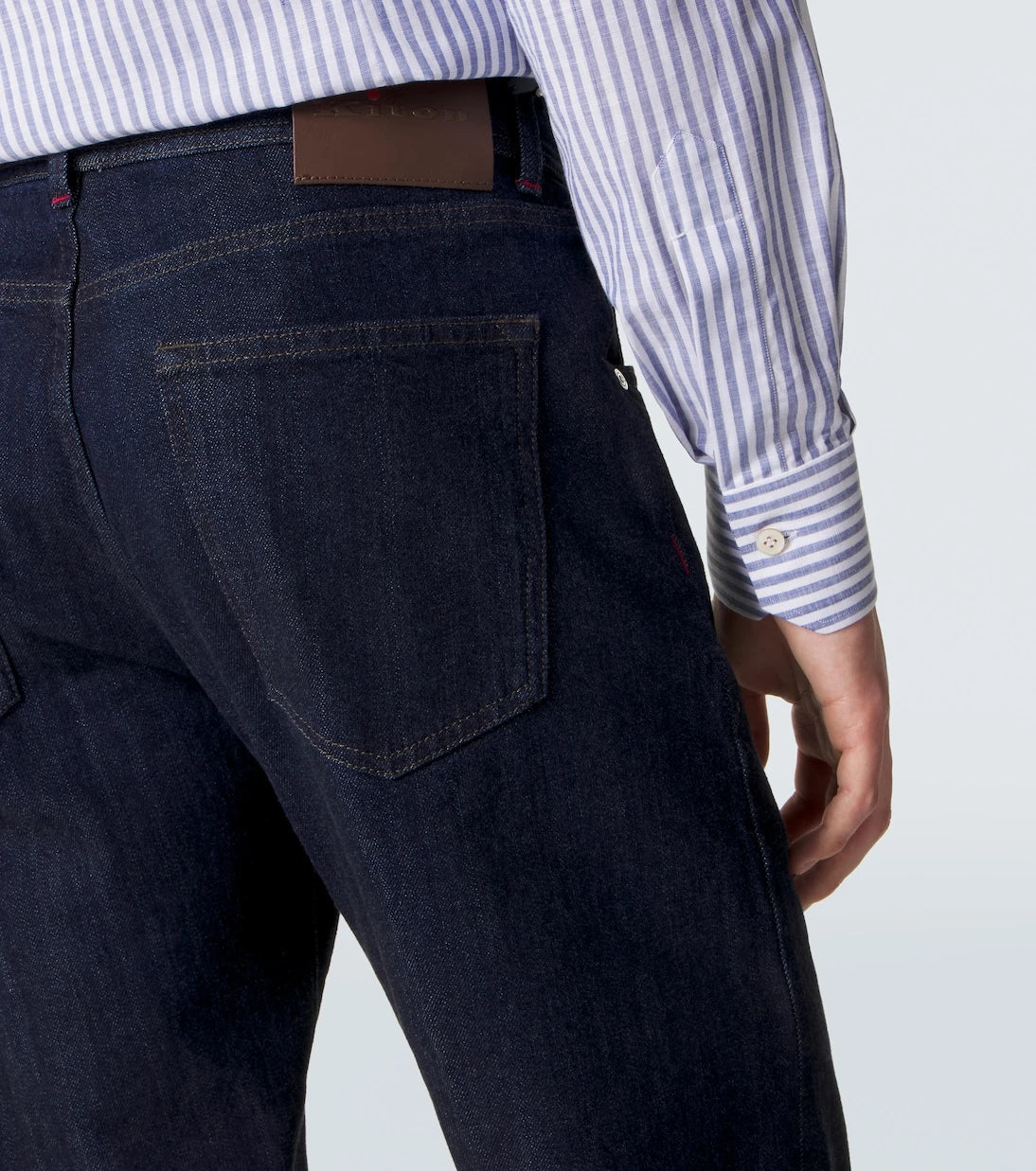 Kiton - بنطلون جينز بقصة ضيقة