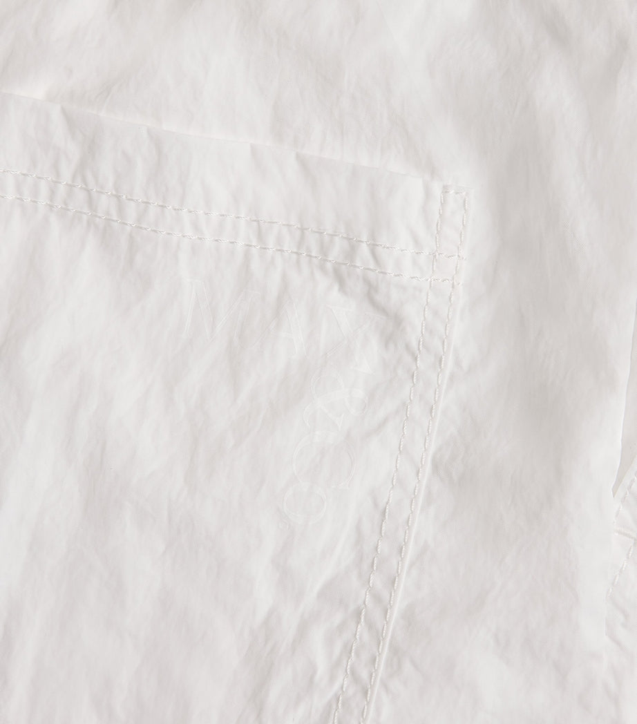 MAX&Co. White Nylon Elasticated Shorts