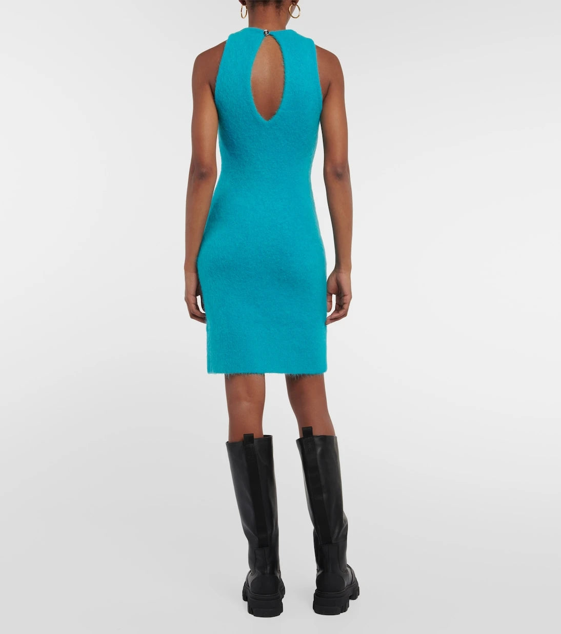Ganni - Alpaca and wool-blend minidress