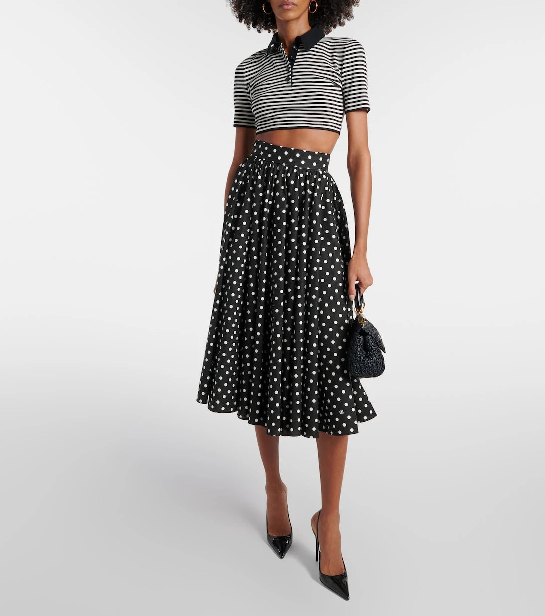 Dolce&Gabbana - Kısa kesim yün polo tişört