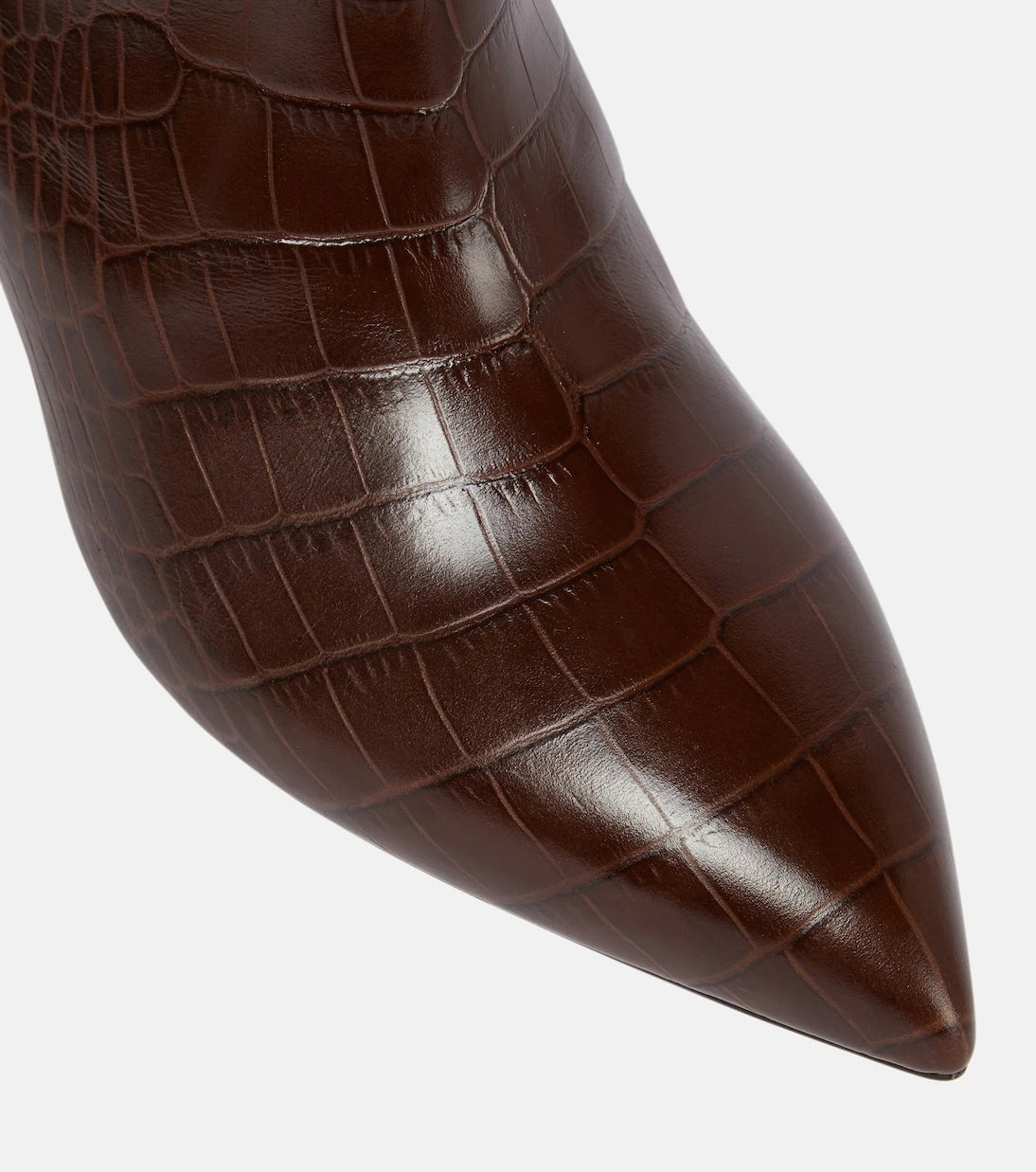 Paris Texas - Croc-effect leather knee-high boots