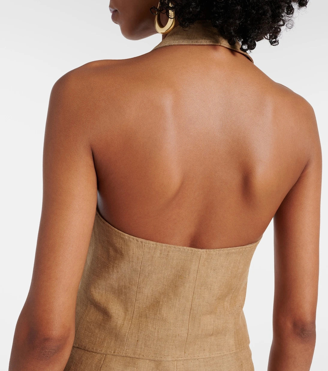 Max Mara - سترة سورو الكتان بظهر مفتوح