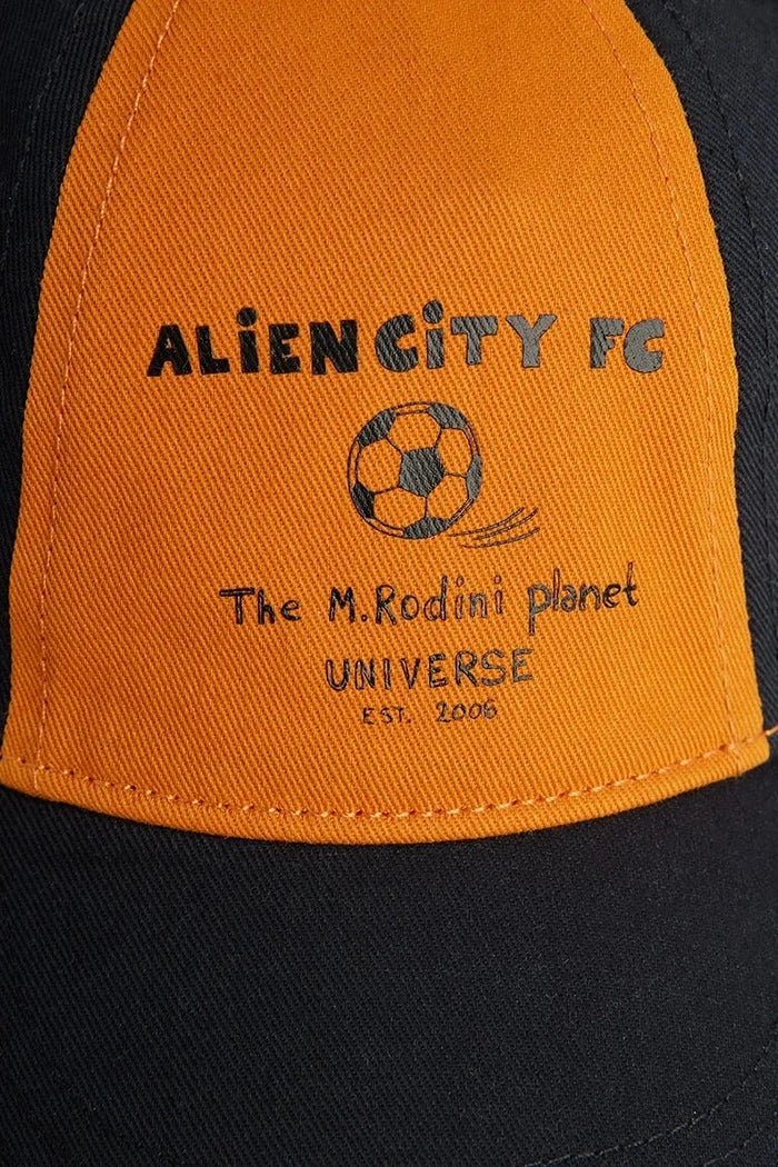 Mini Rodini çocuklar için pamuklu siperlikli şapka Alien City FC