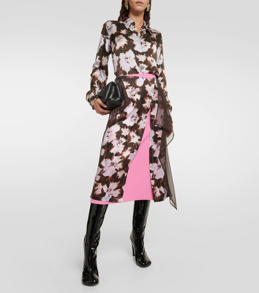 Dries Van Noten - Chowy floral silk satin shirt