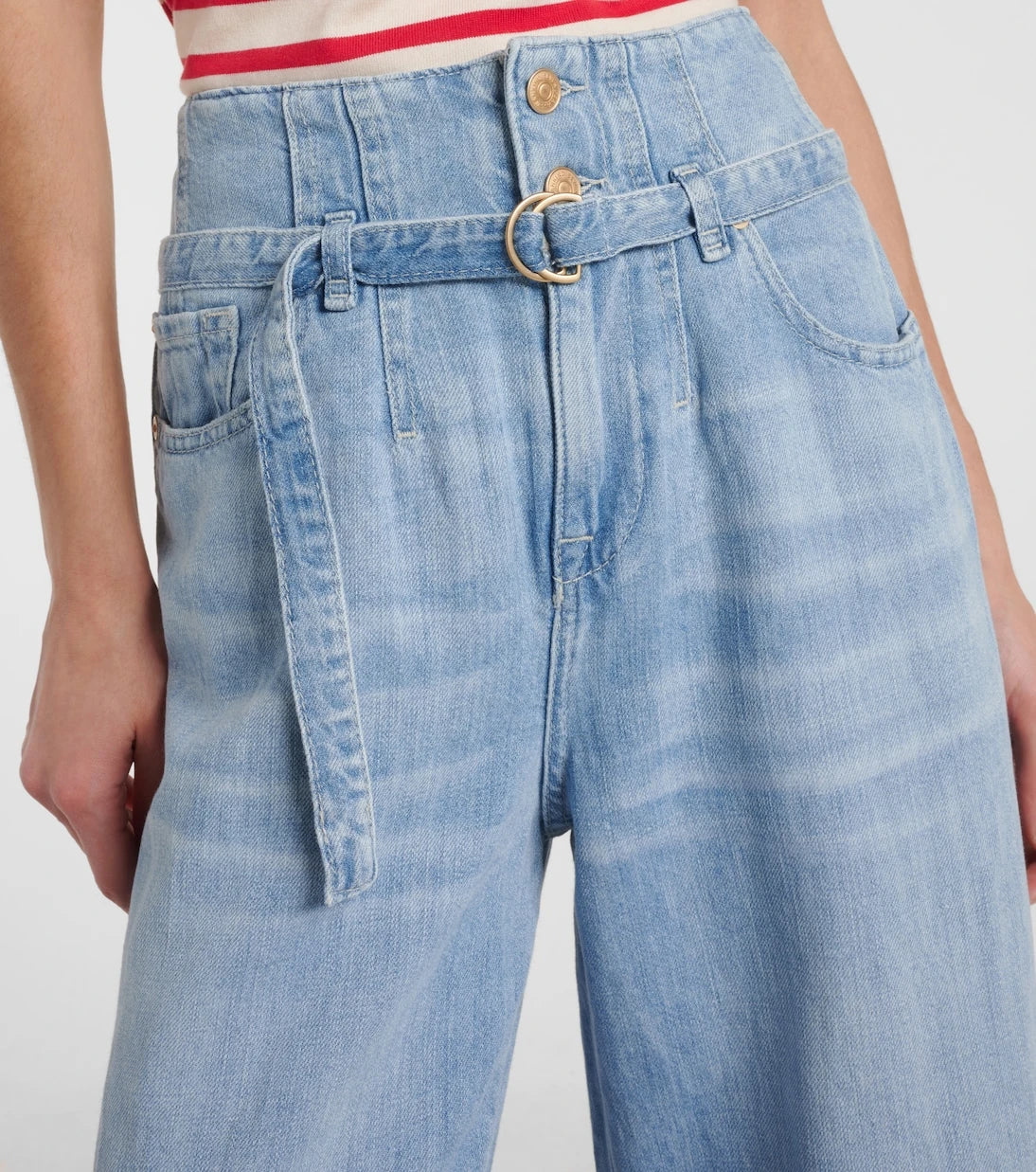 7 For All Mankind - Phoenix belted high-rise wide-leg jeans