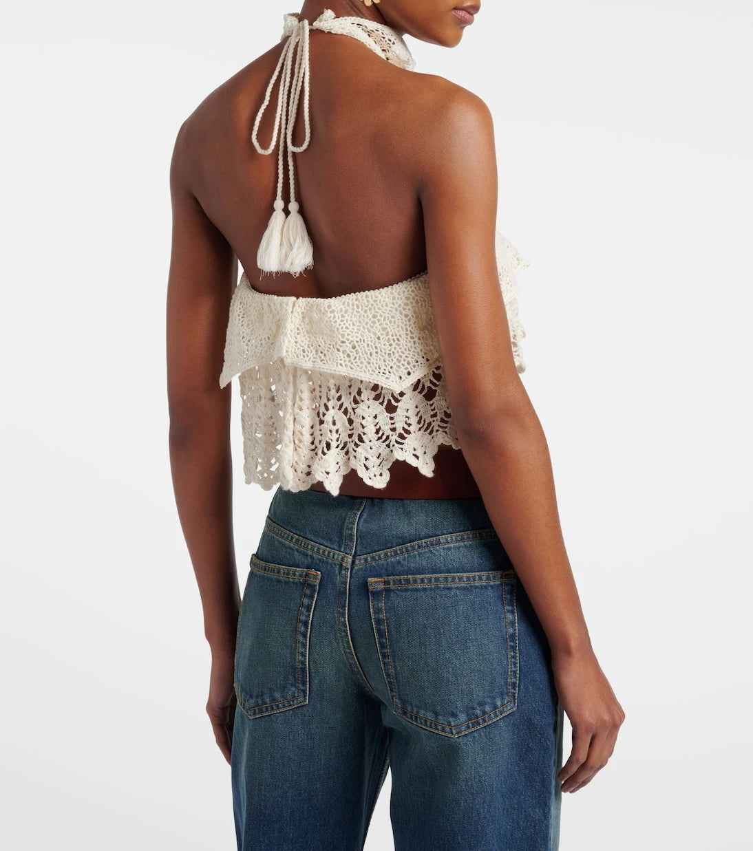 Isabel Marant - Dunvel crochet halterneck crop top