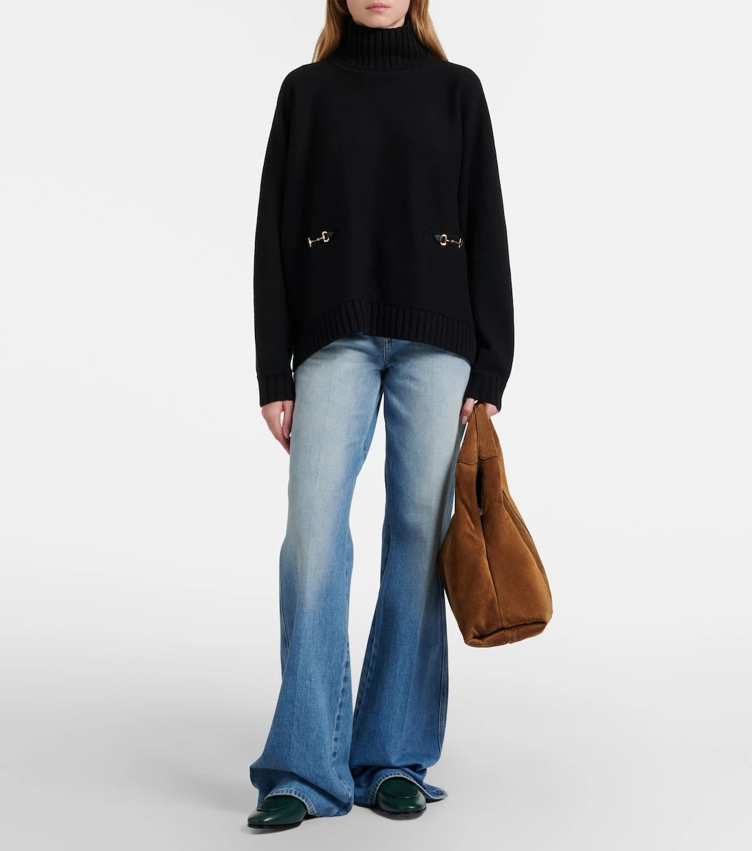 Gucci - Horsebit wool-blend turtleneck sweater