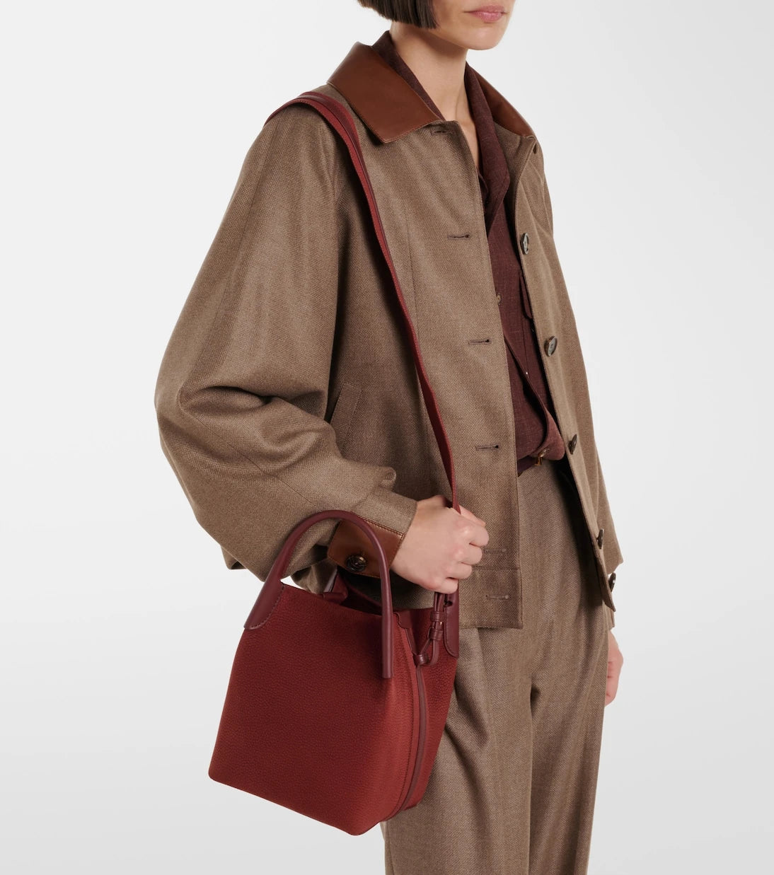 Loro Piana - Bale Small leather top-handle bag
