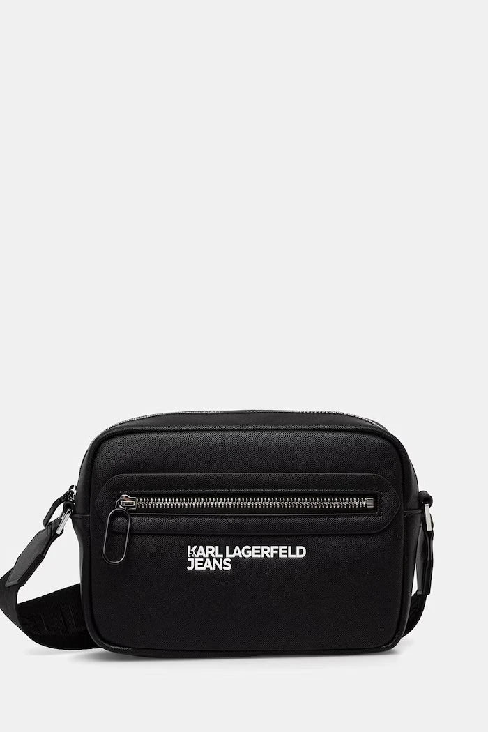 Karl Lagerfeld Jeans erkek suni deri omuz çantası