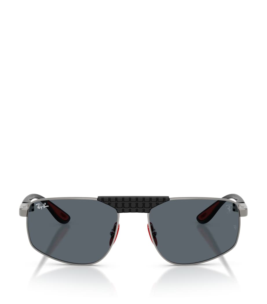 Ray-Ban Silver x Scuderia Ferrari RB3776M Irregular Sunglasses