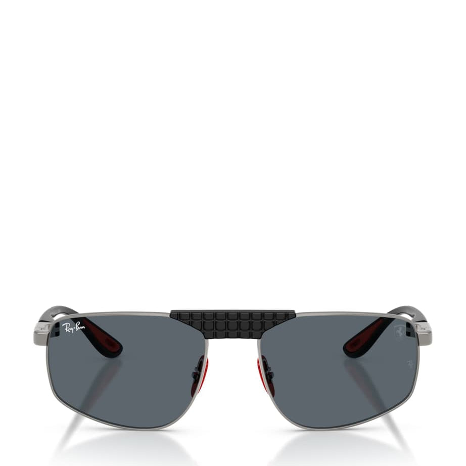 Ray-Ban Silver x Scuderia Ferrari RB3776M Irregular Sunglasses